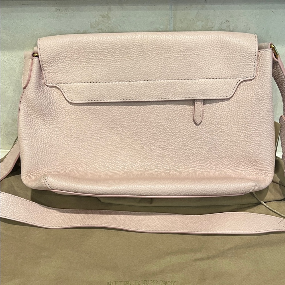 Burberry Burleigh Medium Leather Crossbody Bag Pale Ash Rose NWT - Picture 8 of 14